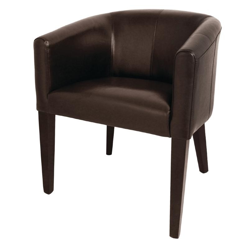 Fauteuil simili cuir marron GASTROMASTRO GROUP SAS Fauteuil simili cuir marron GASTROMASTRO GROUP SAS