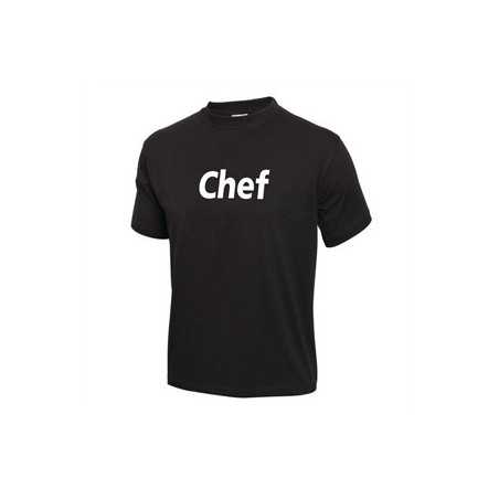 Tee-Shirt 'Chef' Noir Fruit of the Loom