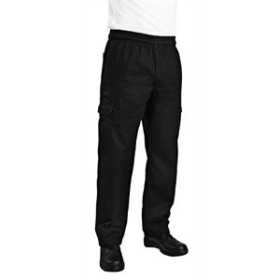 Pantalon Cargo slim noir Chefworks L