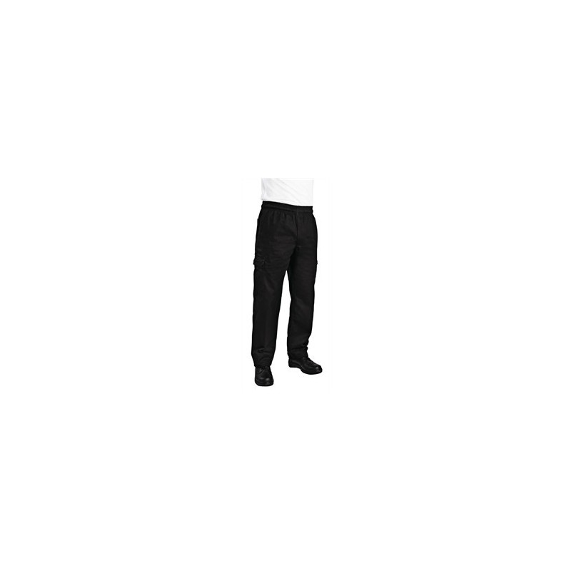 Pantalon Cargo slim noir Chefworks L