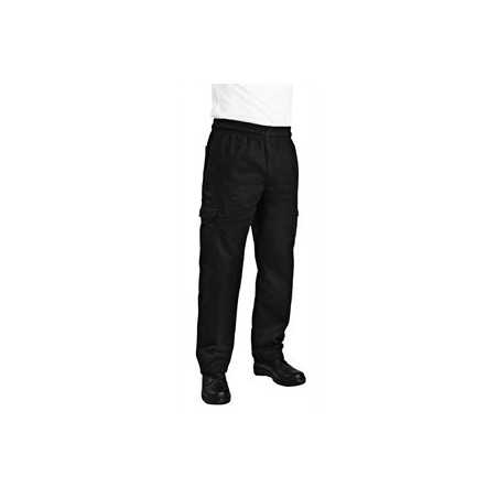 Pantalon Cargo slim noir Chefworks L