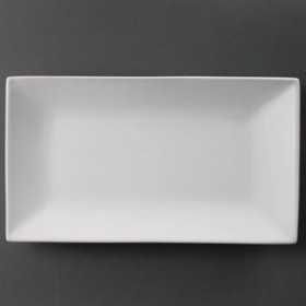 Assiettes rectangulaires a bord large 310 x 175mm Lumina