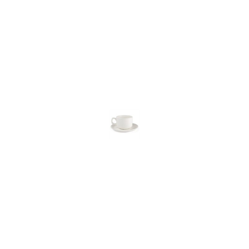 Soucoupes pour tasses a cafe empilables en porcelaine fine 133mm Lumina