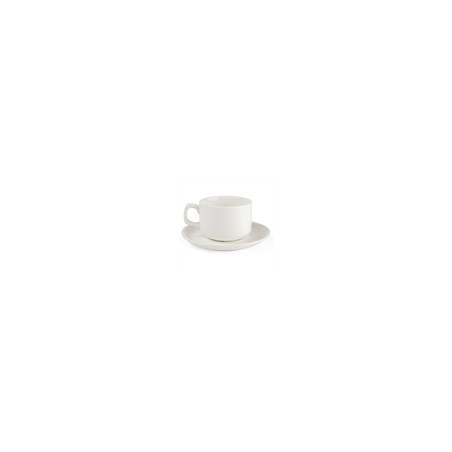 Soucoupes pour tasses a cafe empilables en porcelaine fine 133mm Lumina