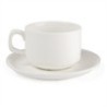 Soucoupes pour tasses a cafe empilables en porcelaine fine 133mm Lumina