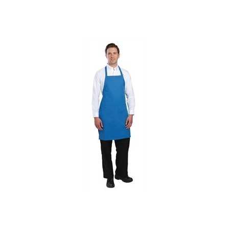 Tablier bavette tour de cou reglable Chef Works - Bleu