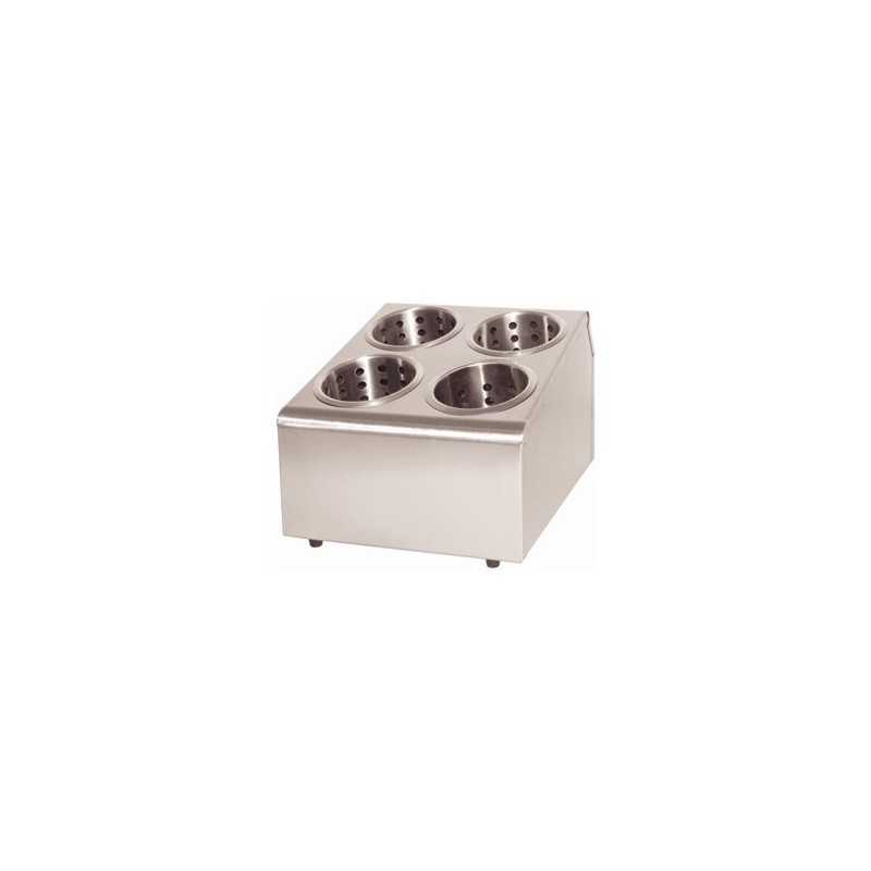 SUPPORTS DE 4 PANIERS À COUVERTS EN INOX pro Gastro