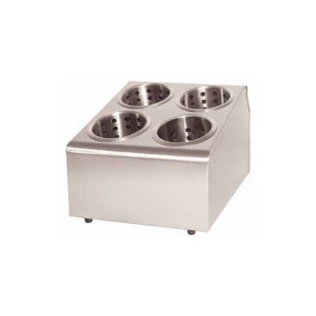 SUPPORTS DE 4 PANIERS À COUVERTS EN INOX pro Gastro