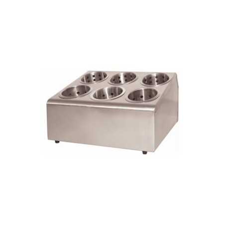 SUPPORTS DE 6 PANIERS À COUVERTS EN INOX pro Gastro