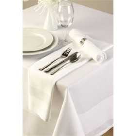 Nappe blanche - Bande de satin - 1370 x 2280 mm