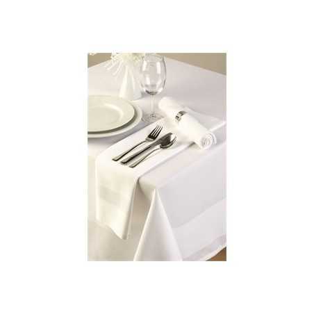 Nappe blanche - Bande de satin - 1370 x 2280 mm