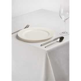 Nappe rectangulaire en polyester coton blanc uni pro Gastro