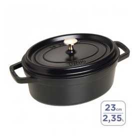 COCOTTE OVALE FONTE NOIRE 23 CM PRO STAUB