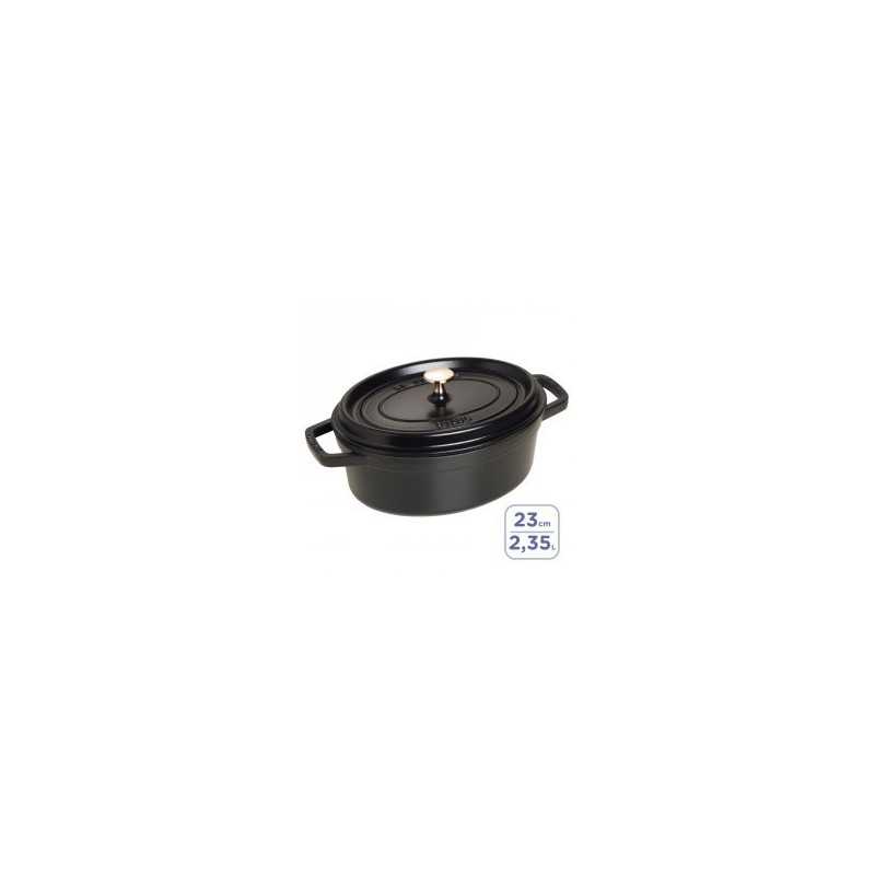 COCOTTE OVALE FONTE NOIRE 23 CM PRO STAUB