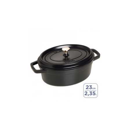 COCOTTE OVALE FONTE NOIRE 23 CM PRO STAUB