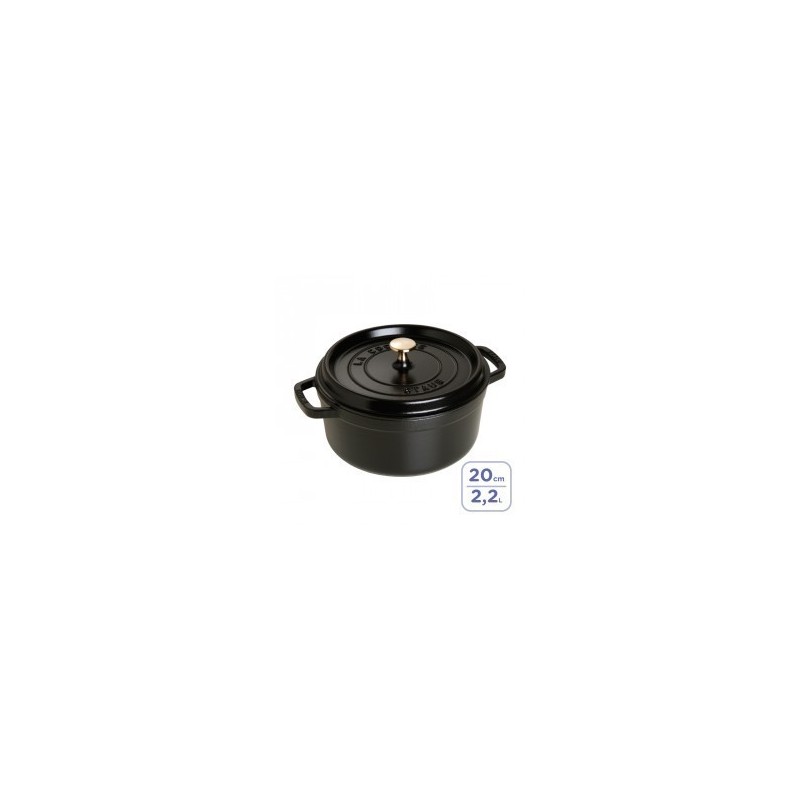 COCOTTE RONDE FONTE NOIRE 20.5 CM PRO