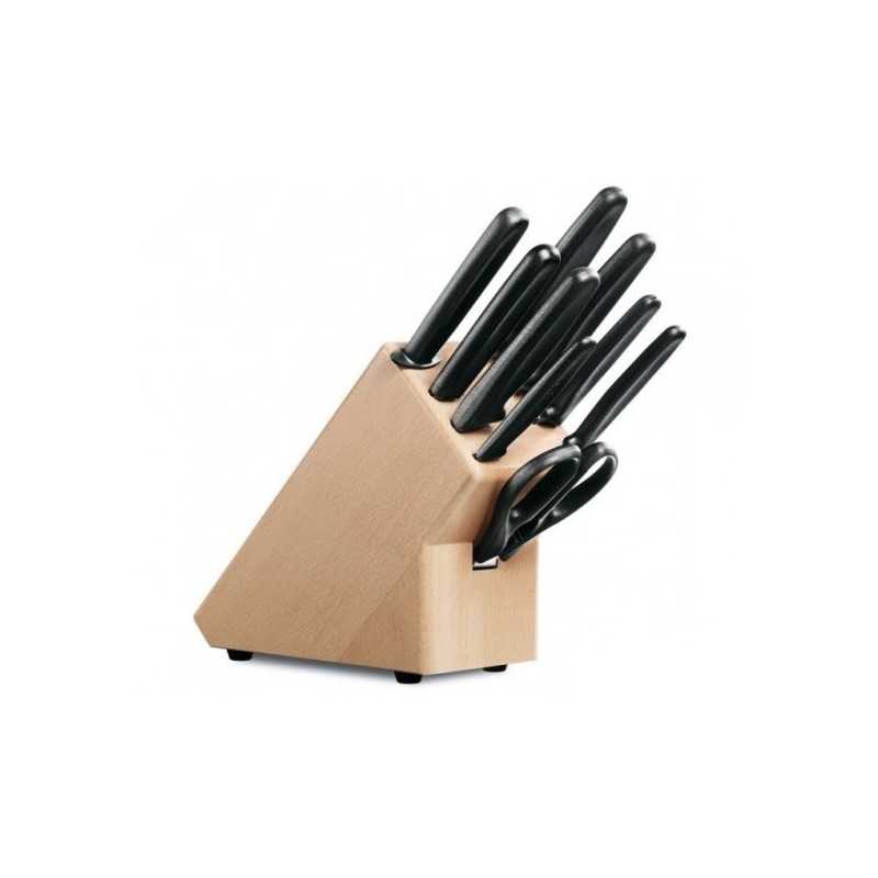 Set de 5 ustensiles de cuisine manche en bois et polypropylène noir