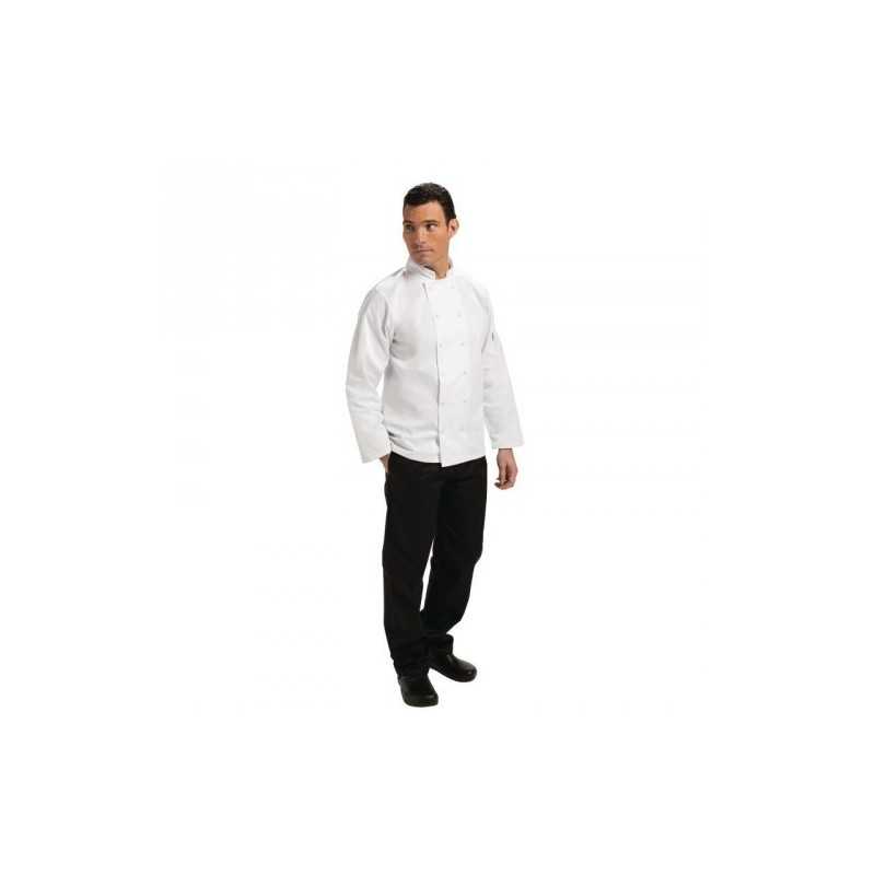 VESTE DE CHEF UNISEXE BLANCHE À MANCHES LONGUES pro Gastro