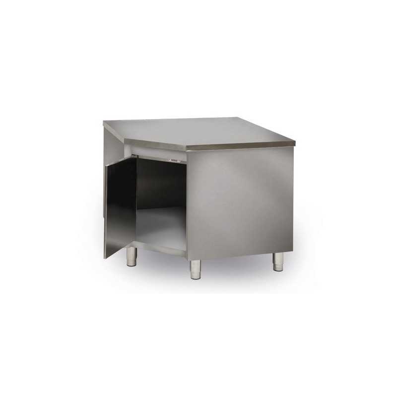 Meuble bas d'angle inox 1000 x 600 x 850