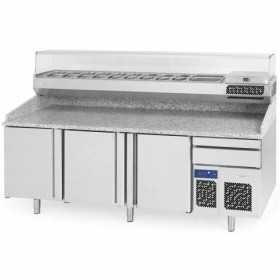 Meuble à pizza 3 portes tropicalisée + 11 GN1/3 - INFRICO