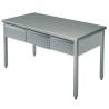 Table de travail inox 1800x700x900+ 3 tiroirs