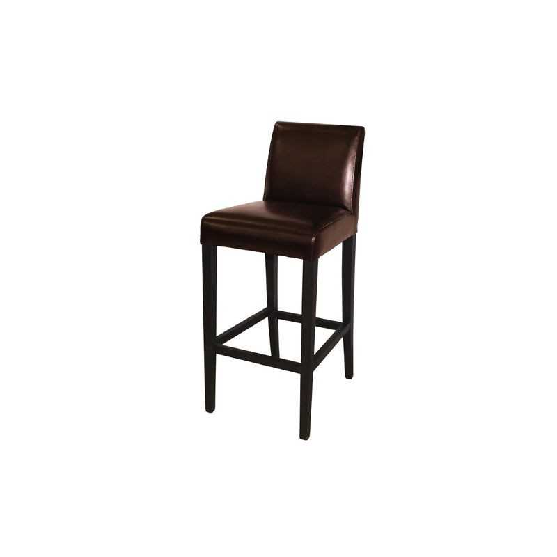 Tabouret Pour Bars Restaurants Hôtels haut en simili cuir marron foncé