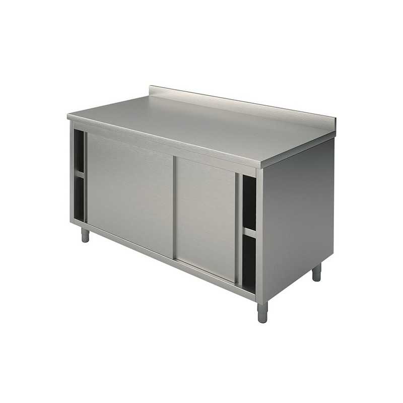 Meuble bas inox portes coulissantes 1600 x 600 x 850