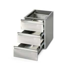 Table de tiroirs inox - 500 x 700 x 870 mm