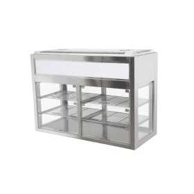 Vitrine réfrigérée à poser - 225L - 2 étagères - Avec éclairage - GASTROMASTRO