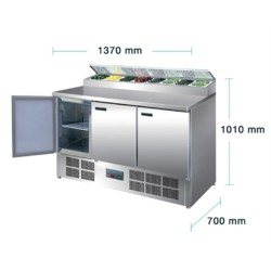 Table / meuble frigorifique 3 portes GN 1/1, 370 litres