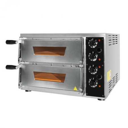 Four pizzas professionnel électrique - Made in Italy - Thermostat 350 °C - Paiement 4X - 2 x 34 cm