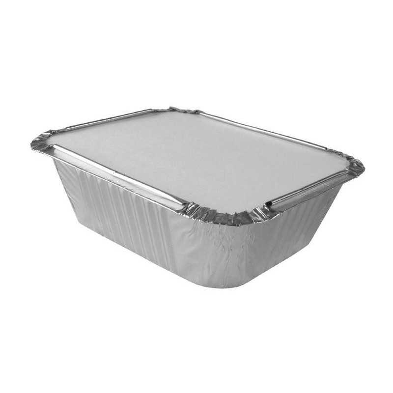 Equipement professionnel cuisine - %category_name% : Couvercles Carton pour  Barquette Aluminium - 126x100mm - Lot de 1000