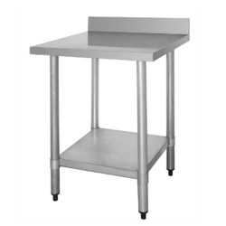 Table inox adossée - Paiement 4X - AISI 430 - 600 (L) x 600 (P) x 900 (H) mm