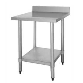 Table inox adossée - AISI 430 - 600 (L) x 600 (P) x 900 (H) mm