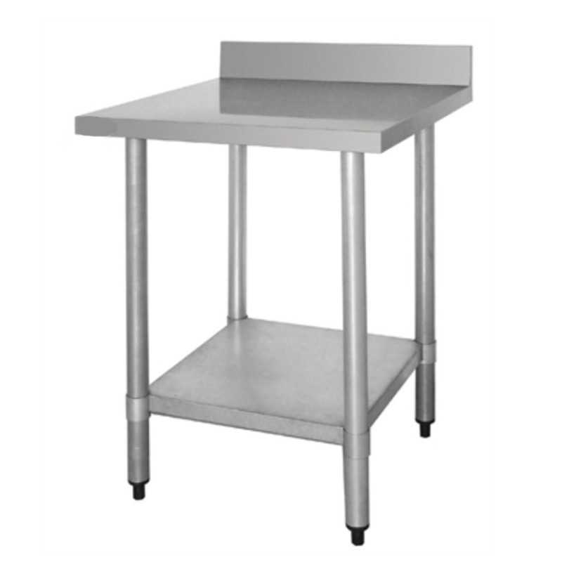 Table inox adossée - AISI 430 - 600 (L) x 600 (P) x 900 (H) mm