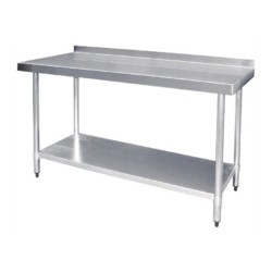 Table inox adossée  - AISI 430 -  1500 (L) x 600 (P) x 900 (H) mm