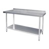 Table inox adossée - AISI 430 - 1500 (L) x 600 (P) x 900 (H) mm