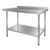 Table inox adossée - AISI 430 - 1200 (L) x 600 (P) x 900 (H) mm