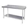 Table inox adossée - AISI 430 -1500 (L) x 700 (P) x 900 (H) mm