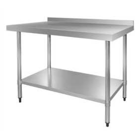 Table inox adossée - AISI 430 - 1200 (L) x 700 (P) x 900 (H) mm