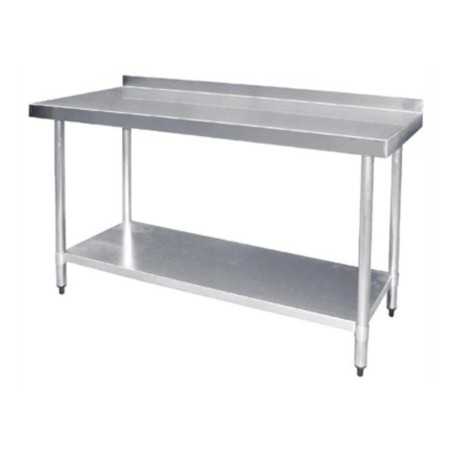 Table inox adossée - AISI 430 - 1800 (L) x 600 (P) x 900 (H) mm