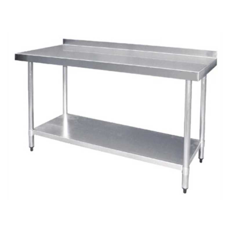 Table inox adossée - AISI 430 - 1800 (L) x 700 (P) x 900 (H) mm