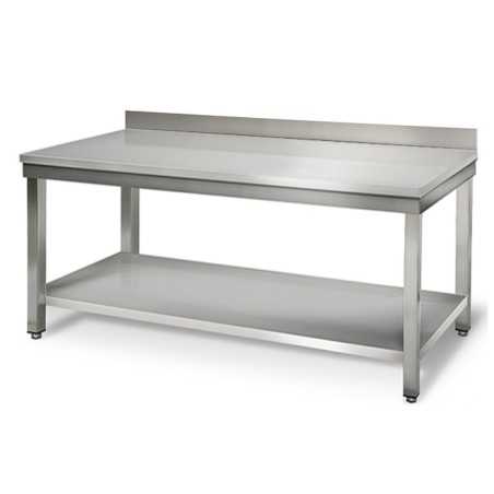 Table inox adossée - 2000 (L) x 700 (P) x 900 (H) mm