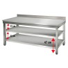 Table inox adossée - 2000 (L) x 700 (P) x 900 (H) mm