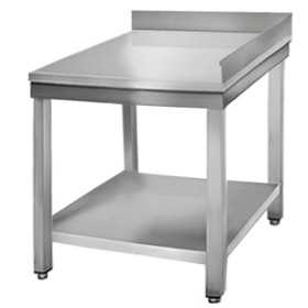 Table inox adossée d'angle - 600 (L) x 600 (P) x 900 (H) mm