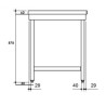 Table inox - AISI 201 - 1600 (L) x 700 (P) x 900 (H) mm