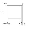 Table inox - AISI 304 - 2000 (L) x 700 (P) x 900 (H) mm