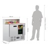 Comptoir à pizza Polar 2 portes 288L-G603-5 *GN1/6
