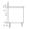 Plonge inox sur meuble - AISI 304 - 600 (L) x 700 (P) x 900 (H) mm - Sans égouttoir
