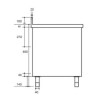 Plonge inox sur meuble - AISI 304 - 1400 (L) x 700 (P) x 900 (H) mm - Avec égouttoir - 2 bacs à gauche